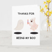 Carte Merci D'Être Mon Anniversaire D'Halloween (Fleur jaune)