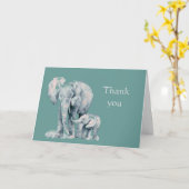 Carte Merci d'être si génial parent éléphant (Fleur jaune)