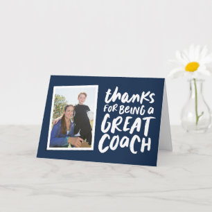 Carte Merci d'être un excellent entraîneur une photo mer