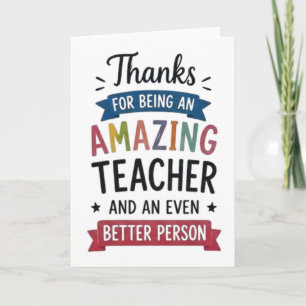Carte Merci d'être un professeur incroyable