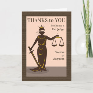 Carte Merci d'être une juge juste, Lady Justice