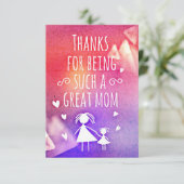 Carte merci d'être une si belle maman (Debout devant)