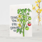 Carte Merci d'être venu (Fleur jaune)