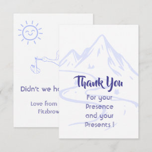 Carte Merci d'être venu à la fête de bébé