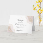 Carte Merci d'être venu à ma confirmation (Fleur jaune)