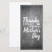 Carte Merci d'être vous ! Tableau de bord de la fête des (Devant / Derrière)