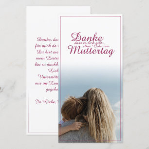 Carte Merci d'exister, Fête des Mères, Mère & Enfant