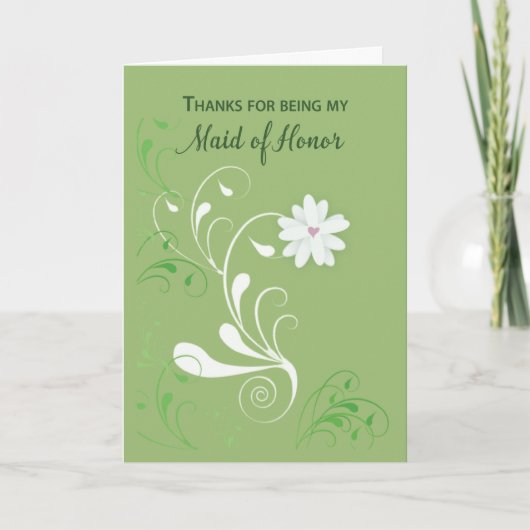 Carte Merci d'honneur à la crème blanche (Devant)