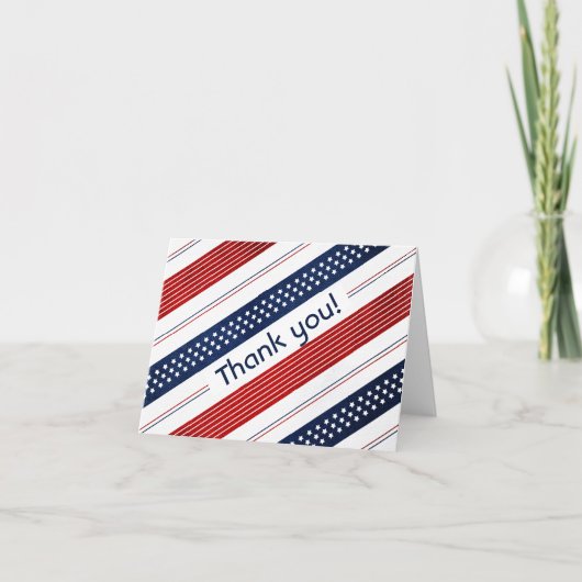 Carte Merci - Diagonal Stars & Stripes Motif (Devant)