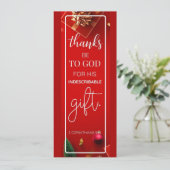 Carte Merci Dieu 2 Corinthiens 9:15 Signet (Debout devant)