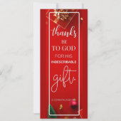 Carte Merci Dieu 2 Corinthiens 9:15 Signet (Devant)