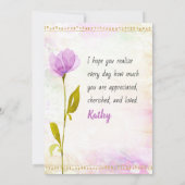 Carte Merci Dieu pour votre amitié Salutation (Dos)