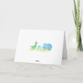 Carte Merci Dinosaur Cute Baby shower d'aquarelle (Dos)