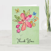 Carte Merci Doodle Flowers (Devant)