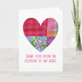 Carte Merci du fond de mon coeur, sur mesure (Devant)