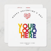 Carte Merci du logo Heureuse Sainte-Valentin (Devant / Derrière)