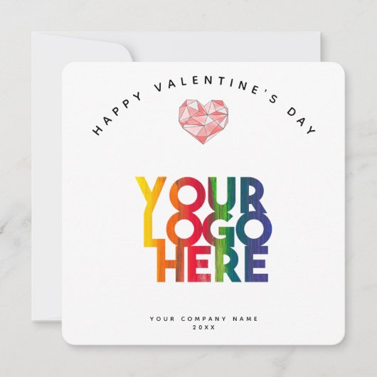 Carte Merci du logo Heureuse Sainte-Valentin (Devant)