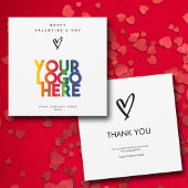 Carte Merci du logo Heureuse Sainte-Valentin