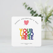 Carte Merci du logo Heureuse Sainte-Valentin (Debout devant)