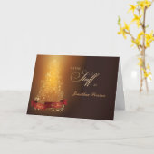 Carte Merci du personnel à Noël (Fleur jaune)