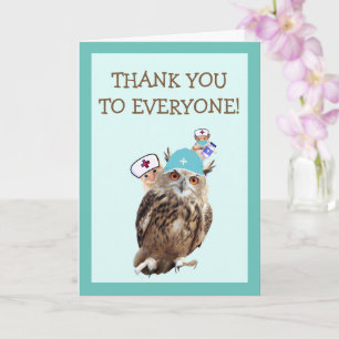 Carte Merci du personnel de l'hôpital Cute