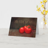 Carte Merci du trio tomate (Fleur jaune)