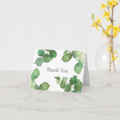 Carte Merci écologique Feuille d'Eucalyptus (Fleur jaune)