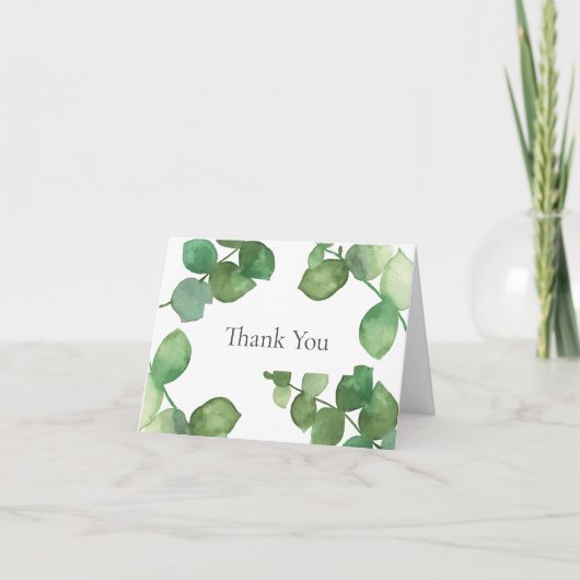 Carte Merci écologique Feuille d'Eucalyptus (Devant)