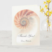 Carte Merci élégant de Shell de mer (Fleur jaune)