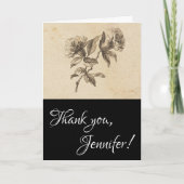 Carte "Merci" élégante, classique et respectueuse (Devant)