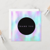 Carte Merci en marbre d'encre liquide Trippy (Devant/Arrière en situation)