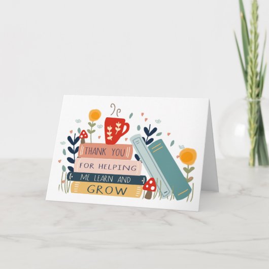 Carte Merci enseignant de m'avoir aidé à grandir, Amoure (Devant)