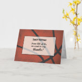 Carte Merci Entraîneur Nom personnalisé, Distresses de b (Fleur jaune)