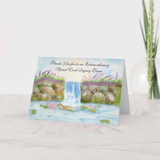 Carte Merci Équipe Vertébrale Lutter Otter Cascade Bois (Devant)