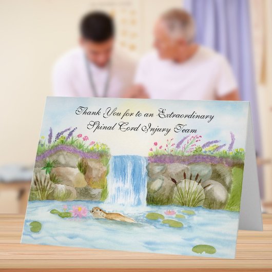 Carte Merci Équipe Vertébrale Lutter Otter Cascade Bois