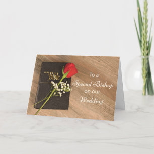 Carte Merci Évêque Catholique pour la Bible de Mariage e