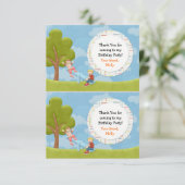 Carte Merci Faveur Park Birthday Party (Debout devant)