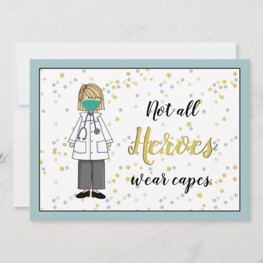 Carte Merci Femme Docteur (Devant)