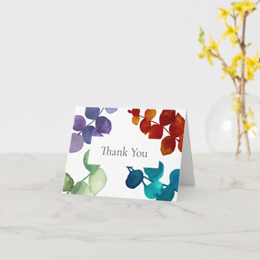 Carte Merci Feuille des eucalyptus (Fleur jaune)