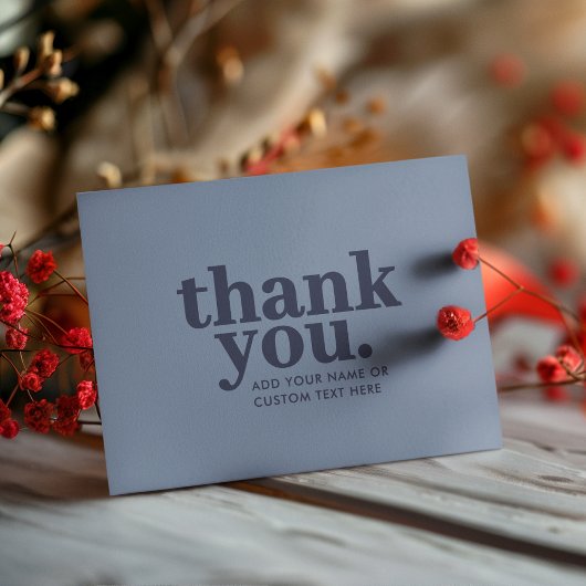 Carte Merci Flat | Minimaliste Bleu et Nuit 