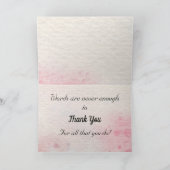 Carte Merci Fleur Aquarelle Rose  (Intérieur)