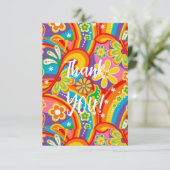 CARTE Merci FLEURS COULEUR (Debout devant)