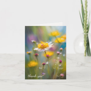 Carte Merci Fleurs sauvages sympathiques de la famille