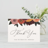 Carte Merci floral de Bourgogne d'automne (Debout devant)