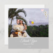 Carte Merci Floral Mariée et Merci Mariage (Devant / Derrière)