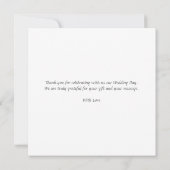 Carte Merci Floral Mariée et Merci Mariage (Dos)