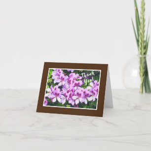 CARTE MERCI /FLORAL/RESSEMBLES VIOLETS/BLANC INTÉRIEUR