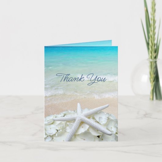 Carte Merci Floral Starfish Ocean Folk Card (Devant)
