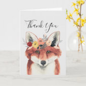 Carte Merci | Flower Crown Forester Fox (Fleur jaune)