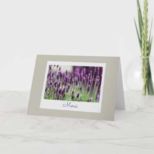 Carte Merci French Lavender France Merci Gratitude (Devant)